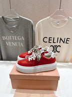2025SS Lace-Up Thick-Soled Sneakers – Casual Sporty Style