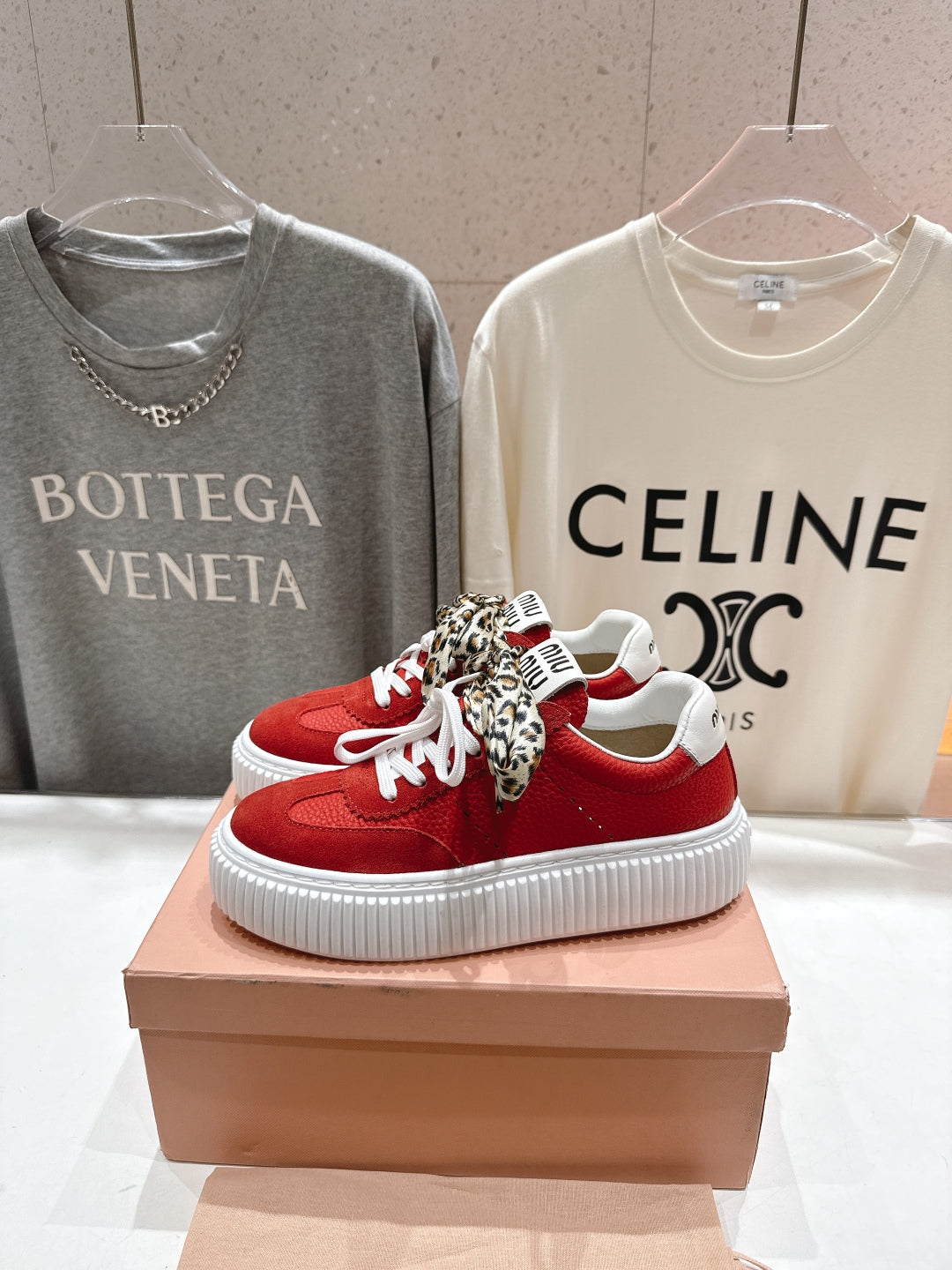 2025SS Lace-Up Thick-Soled Sneakers – Casual Sporty Style