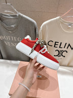 2025SS Lace-Up Thick-Soled Sneakers – Casual Sporty Style