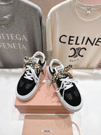 2025SS Lace-Up Thick-Soled Sneakers – Casual Sporty Style