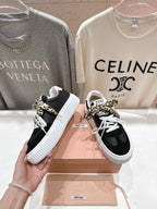 2025SS Lace-Up Thick-Soled Sneakers – Casual Sporty Style