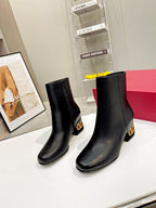 Premium 6cm Leather Heels – Cowhide & Lambskin, Italian Sole