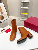 Premium 6cm Leather Heels – Cowhide & Lambskin, Italian Sole
