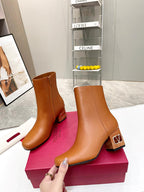 Premium 6cm Leather Heels – Cowhide & Lambskin, Italian Sole
