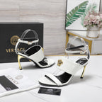 2025SS High-Heel Sandals – Signature Buckle Design