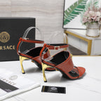 2025SS High-Heel Sandals – Signature Buckle Design