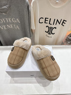 2025 Autumn/Winter Furry Slide Slippers – Cozy & Stylish