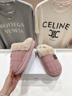 2025 Autumn/Winter Furry Slide Slippers – Cozy & Stylish