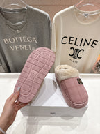 2025 Autumn/Winter Furry Slide Slippers – Cozy & Stylish