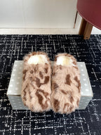 Furry Closed-Toe Cork Footbed Slides – Cozy Winter Edition