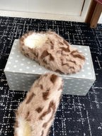 Furry Closed-Toe Cork Footbed Slides – Cozy Winter Edition
