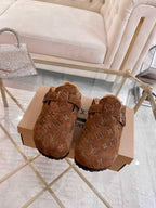 Premium Jacquard Wool Clog Slippers（Couples / Unisex）