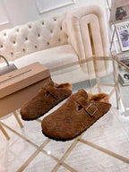 Premium Jacquard Wool Clog Slippers（Couples / Unisex）
