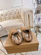Premium Jacquard Wool Clog Slippers（Couples / Unisex）