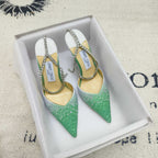 Crystal-Ankle Strap Pointed Toe High Heels | Premium Edition