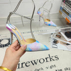 Crystal-Ankle Strap Pointed Toe High Heels | Premium Edition