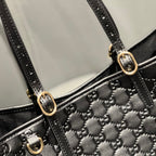 Classic G-Pattern Tote Bags with Signature Stripe Detail