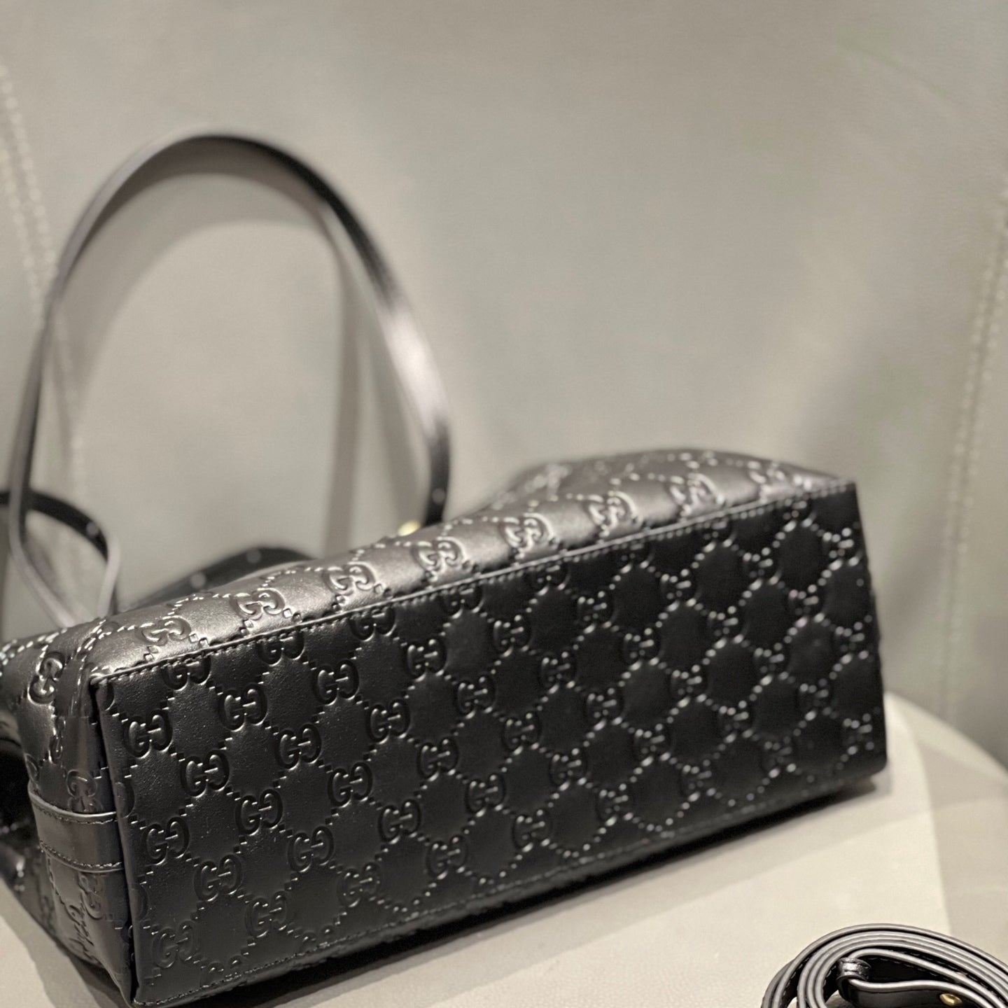 Classic G-Pattern Tote Bags with Signature Stripe Detail