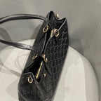 Classic G-Pattern Tote Bags with Signature Stripe Detail