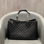 Classic G-Pattern Tote Bags with Signature Stripe Detail