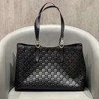 Classic G-Pattern Tote Bags with Signature Stripe Detail