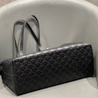 Classic G-Pattern Tote Bags with Signature Stripe Detail
