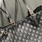 Classic G-Pattern Tote Bags with Signature Stripe Detail