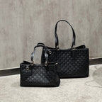 Classic G-Pattern Tote Bags with Signature Stripe Detail