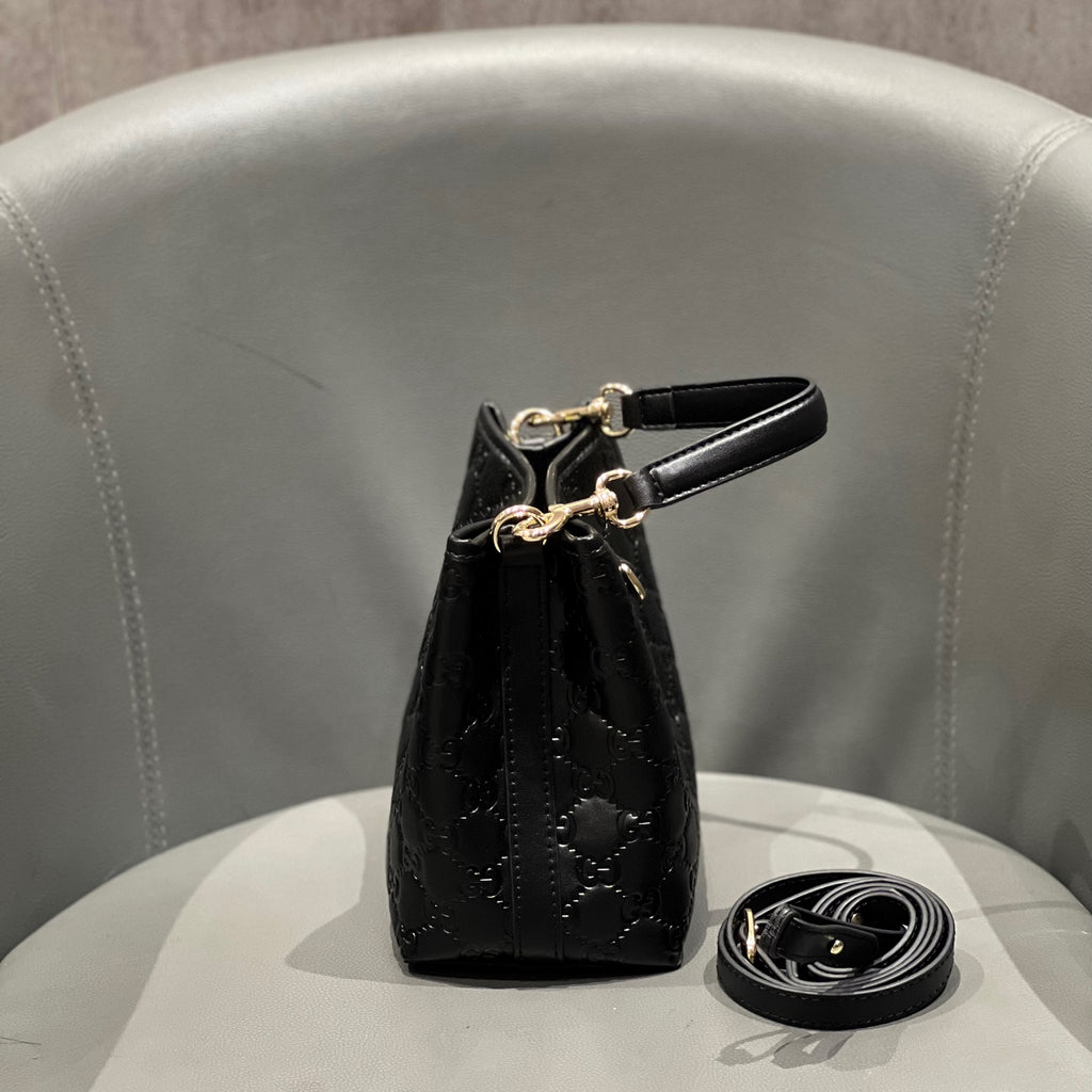 Classic G-Pattern Tote Bags with Signature Stripe Detail