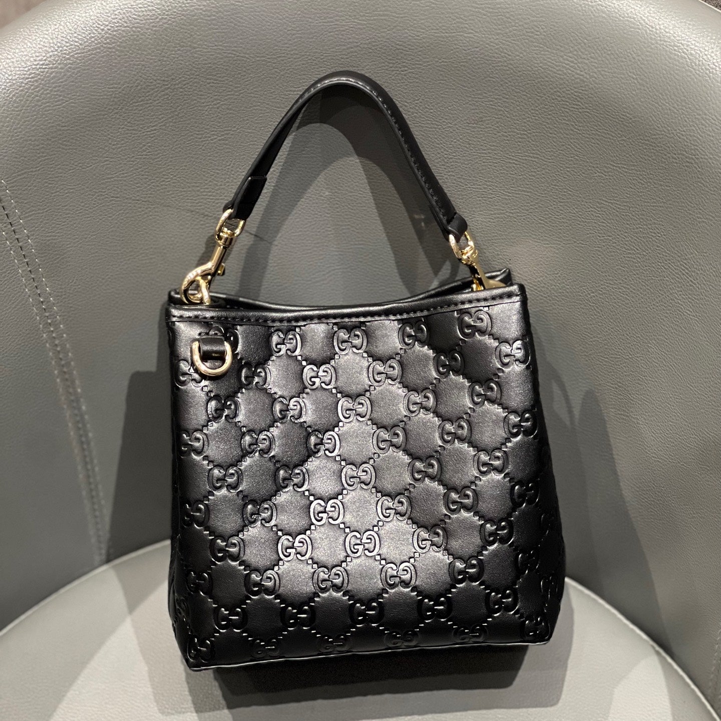 Classic G-Pattern Tote Bags with Signature Stripe Detail