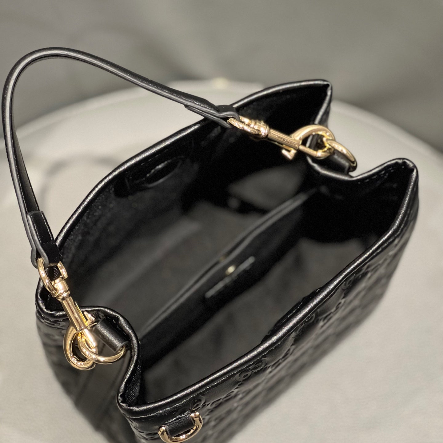 Classic G-Pattern Tote Bags with Signature Stripe Detail