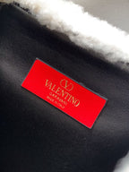 New Embroidered Leather Shopping Bag with Fur Details