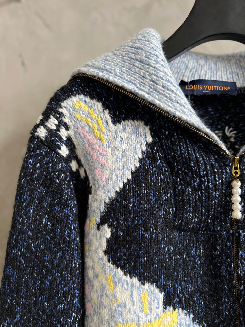 Luxury Embroidered Knit Cardigan – Sailboat &amp; Fishing Motif | Fall/Winter Collection