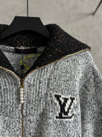 Luxury Embroidered Knit Cardigan – Sailboat &amp; Fishing Motif | Fall/Winter Collection