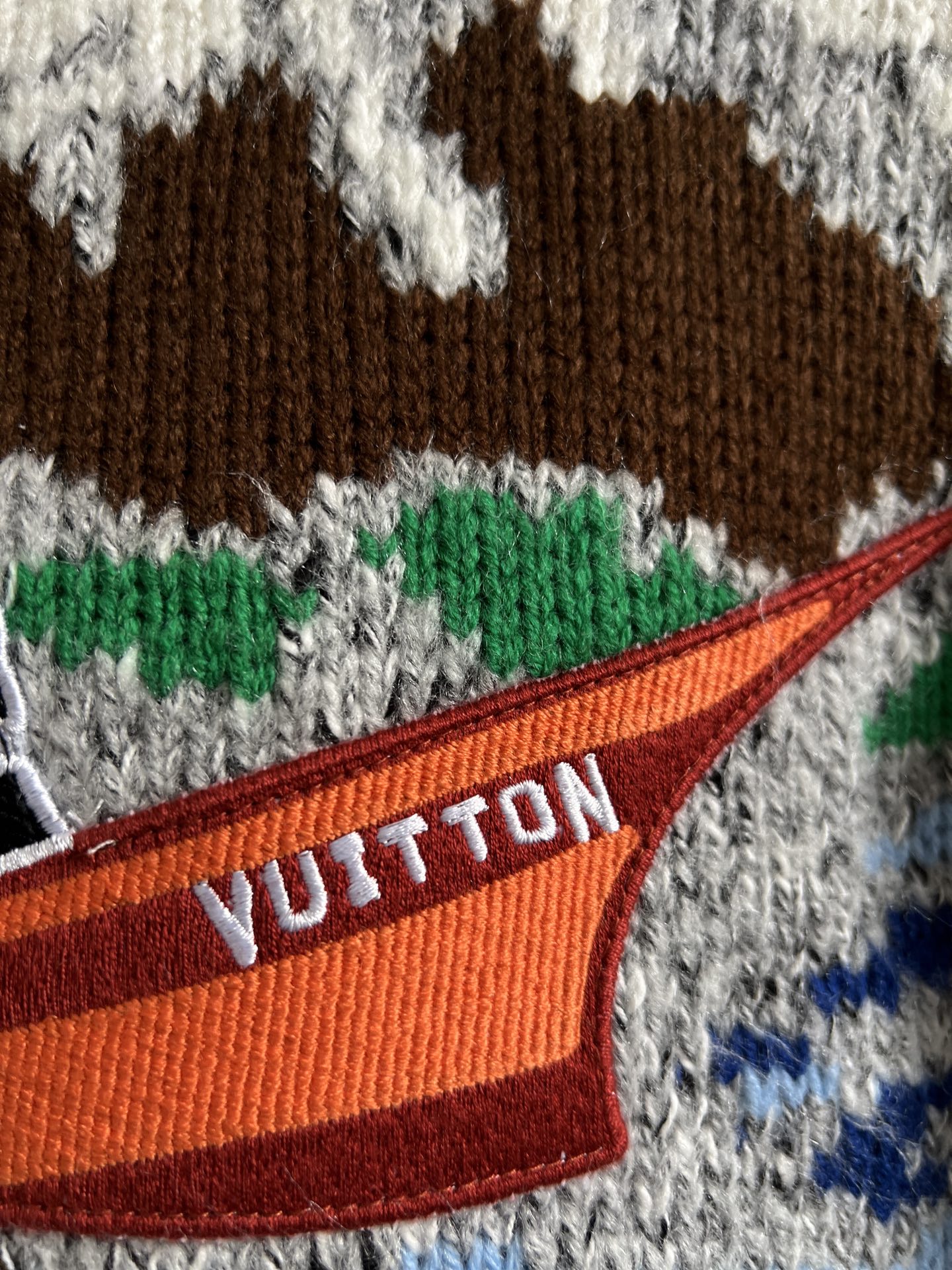 Luxury Embroidered Knit Cardigan – Sailboat &amp; Fishing Motif | Fall/Winter Collection
