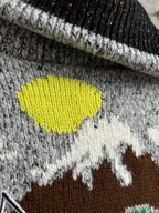 Luxury Embroidered Knit Cardigan – Sailboat &amp; Fishing Motif | Fall/Winter Collection