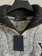 Luxury Embroidered Knit Cardigan – Sailboat &amp; Fishing Motif | Fall/Winter Collection