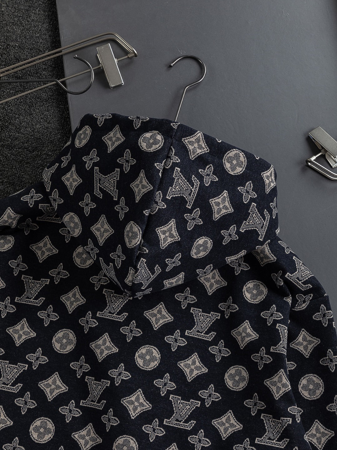 Premium Jacquard Clover Hoodie – Heavyweight Cotton | Unisex Fall/Winter Collection