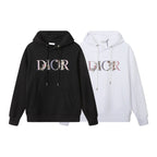 High-End Floral Letter Embroidery Hoodie – Custom Cotton | Unisex Oversize Fit