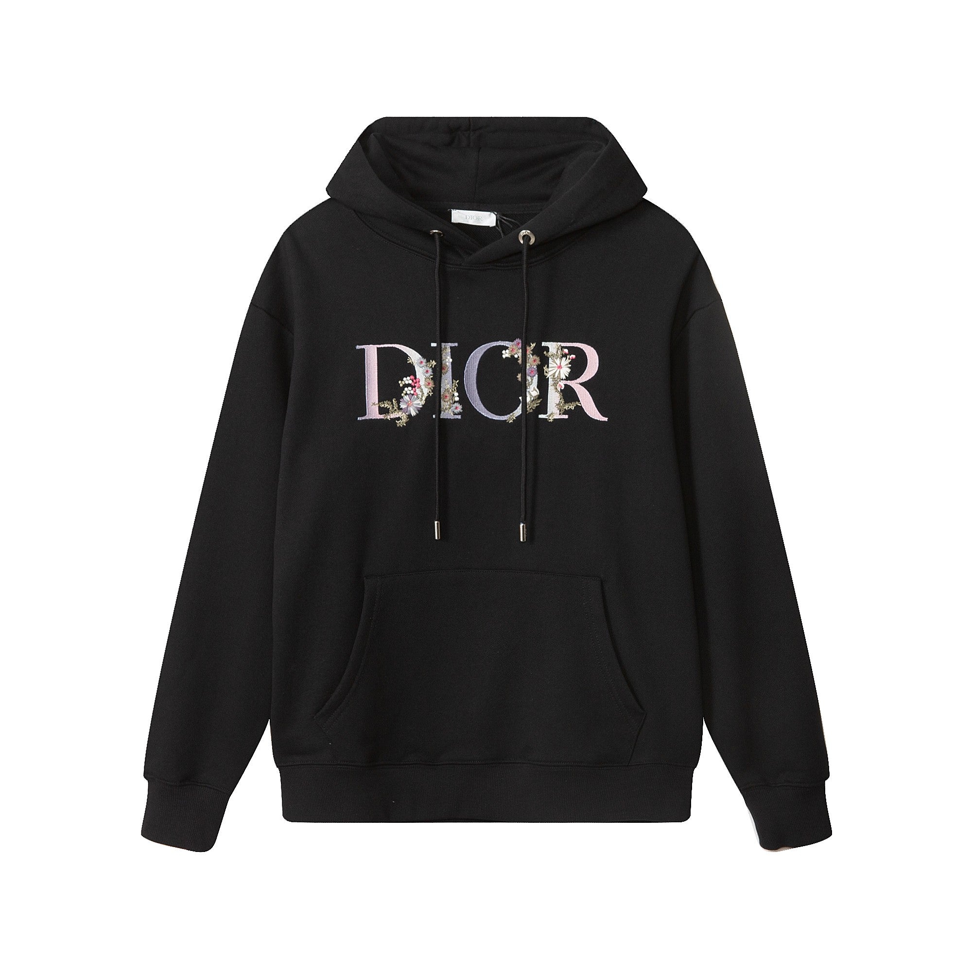 High-End Floral Letter Embroidery Hoodie – Custom Cotton | Unisex Oversize Fit