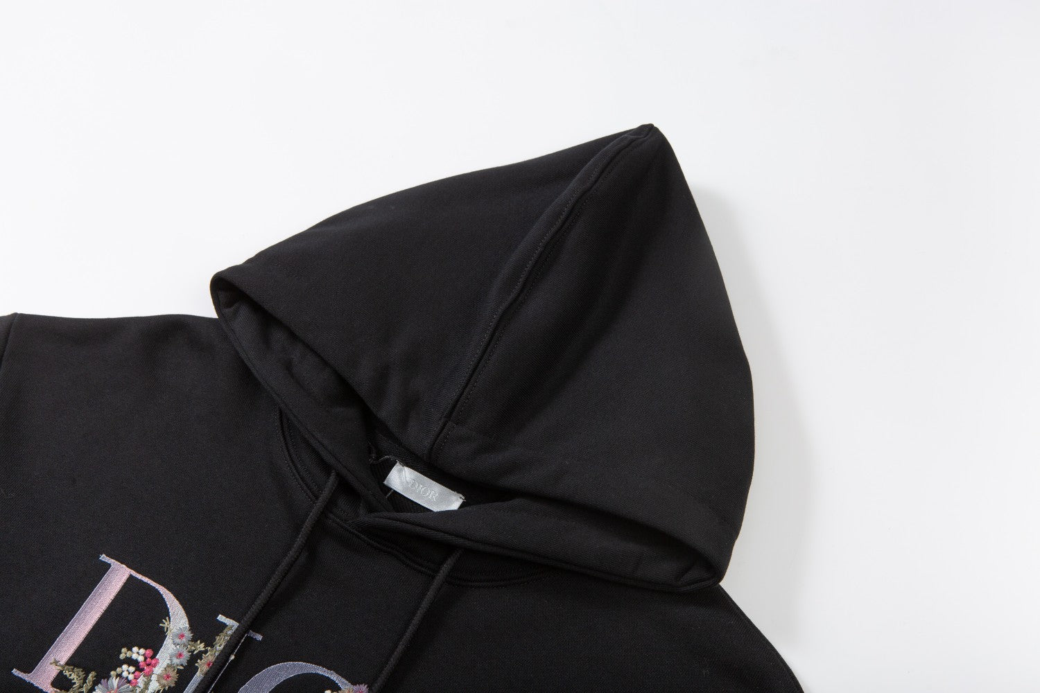 High-End Floral Letter Embroidery Hoodie – Custom Cotton | Unisex Oversize Fit