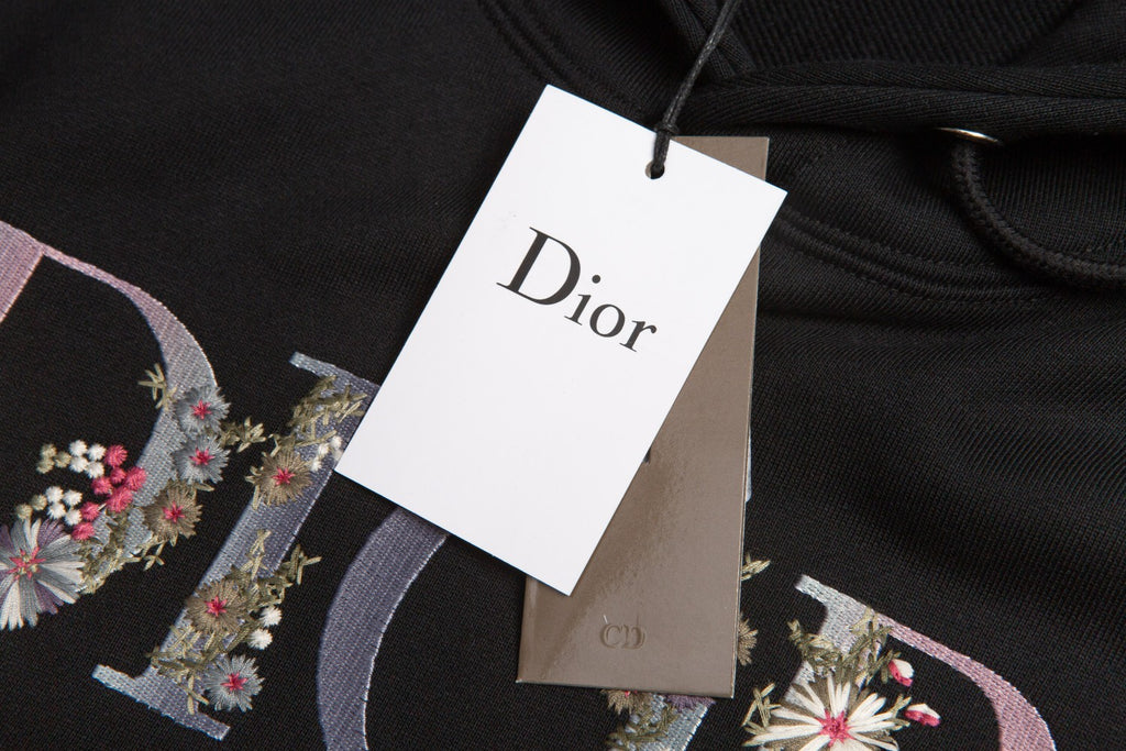 High-End Floral Letter Embroidery Hoodie – Custom Cotton | Unisex Oversize Fit