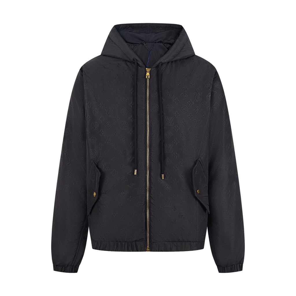 Monogram Quilted Hooded Windbreaker Jacket