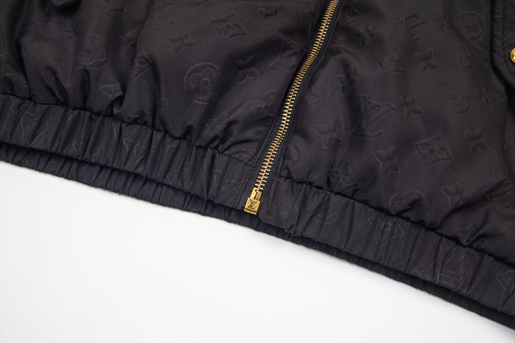 Monogram Quilted Hooded Windbreaker Jacket