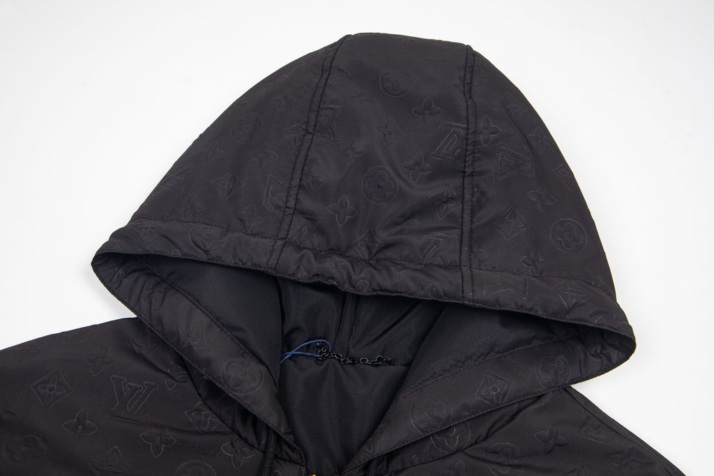 Monogram Quilted Hooded Windbreaker Jacket