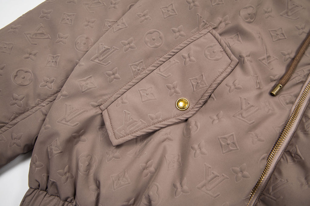Monogram Quilted Hooded Windbreaker Jacket