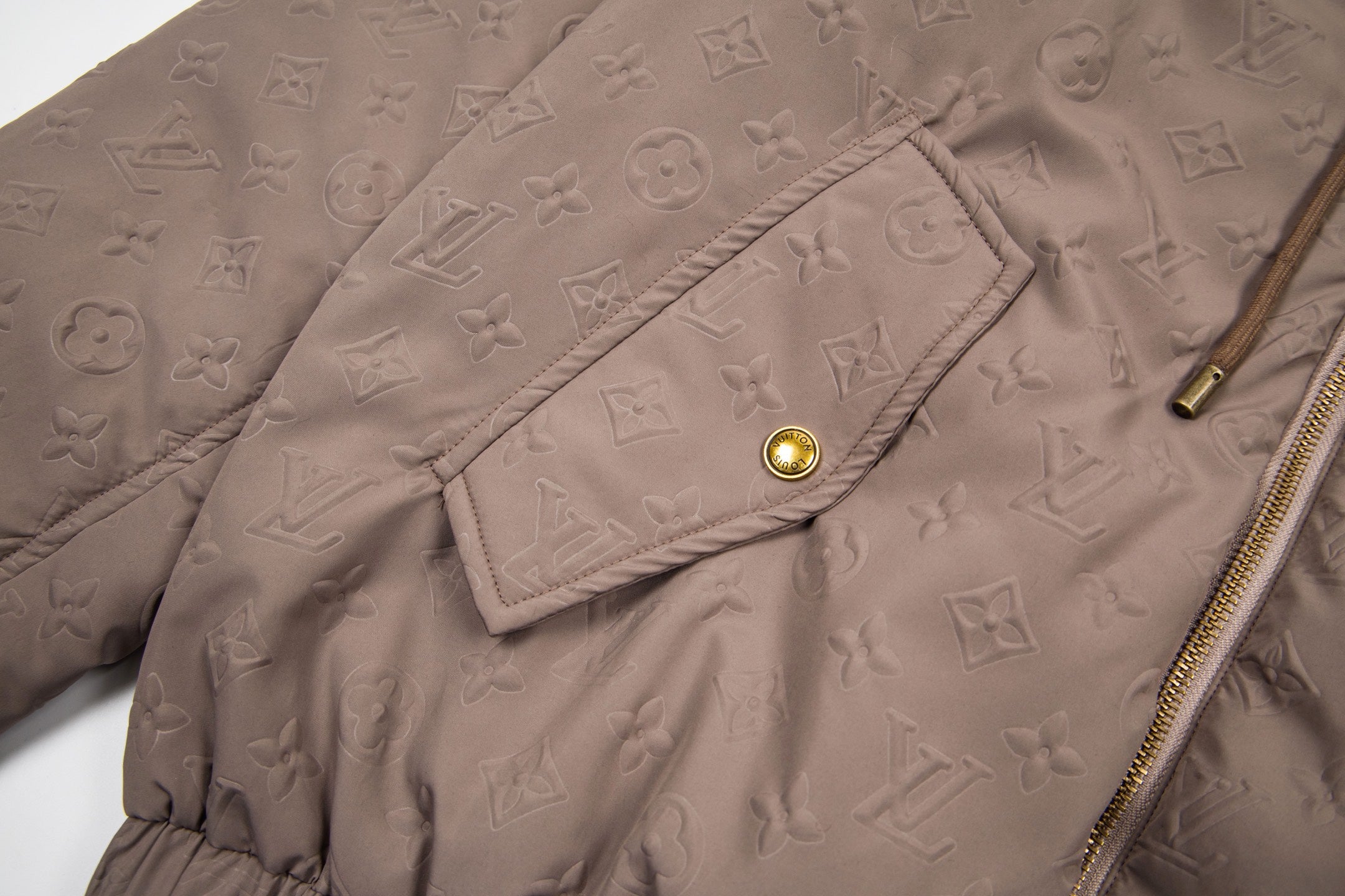 Monogram Quilted Hooded Windbreaker Jacket
