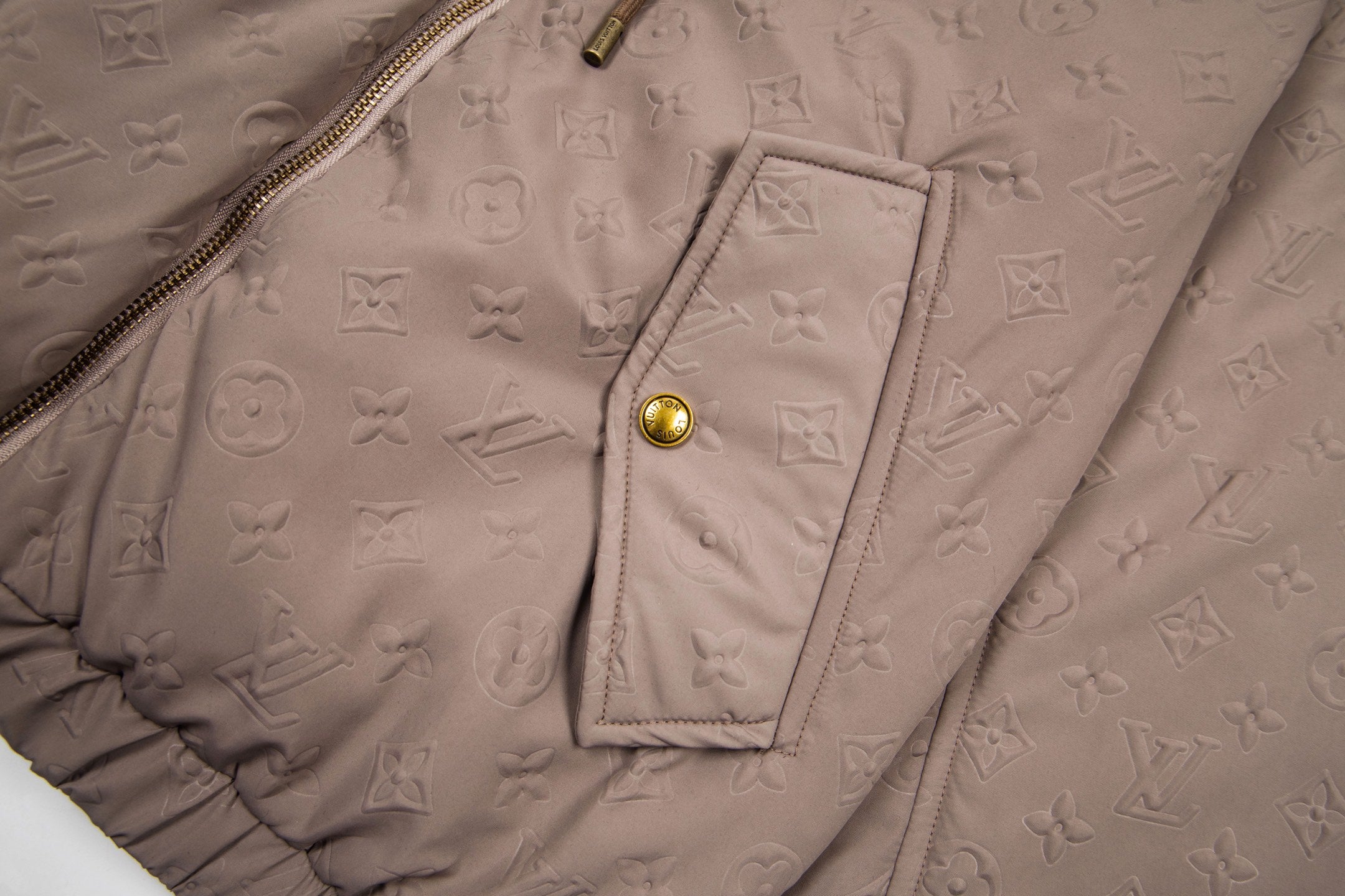 Monogram Quilted Hooded Windbreaker Jacket
