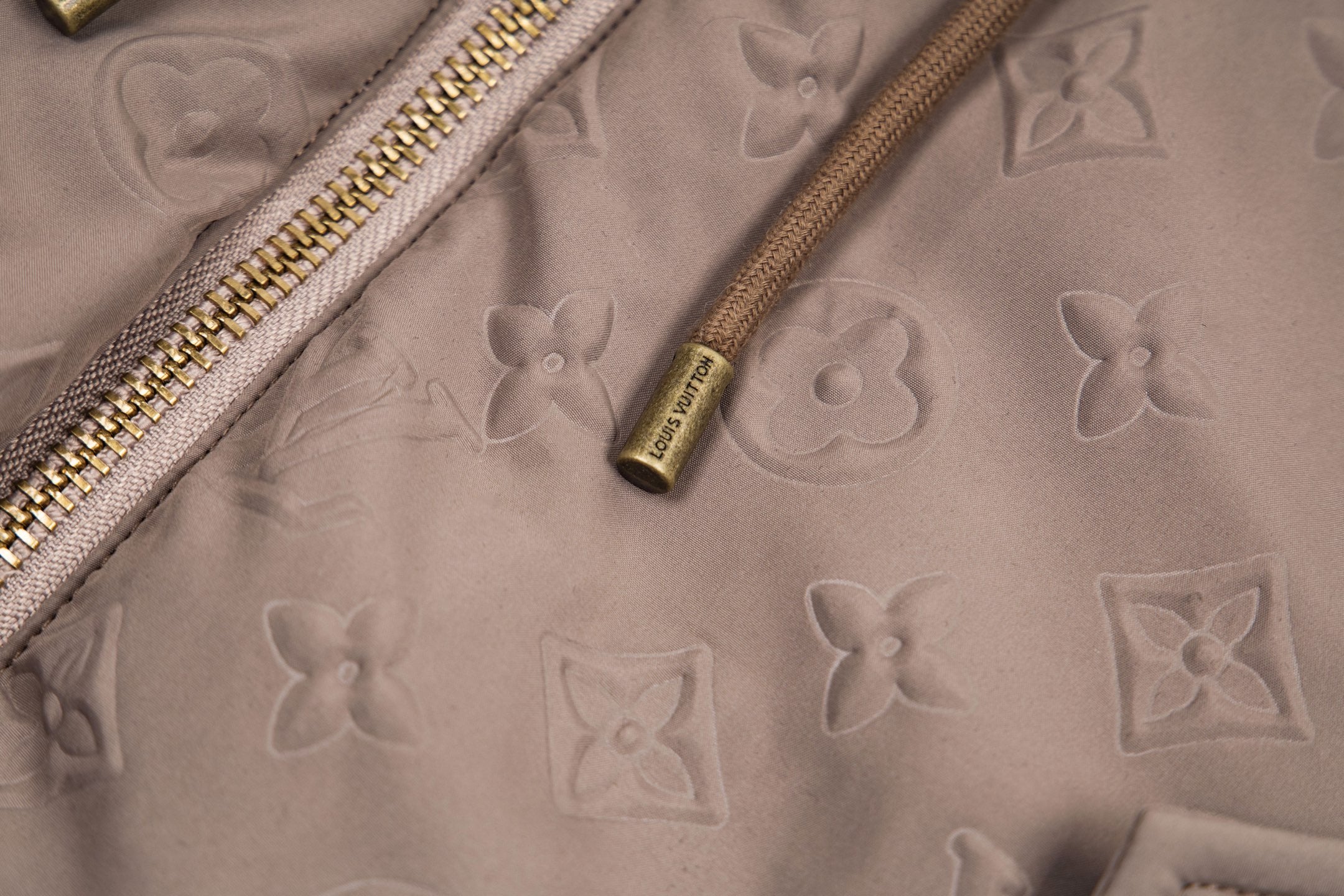 Monogram Quilted Hooded Windbreaker Jacket