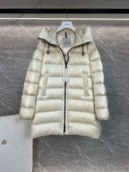 Women’s Mid-Length Hooded Down Jacket – A-Line Silhouette